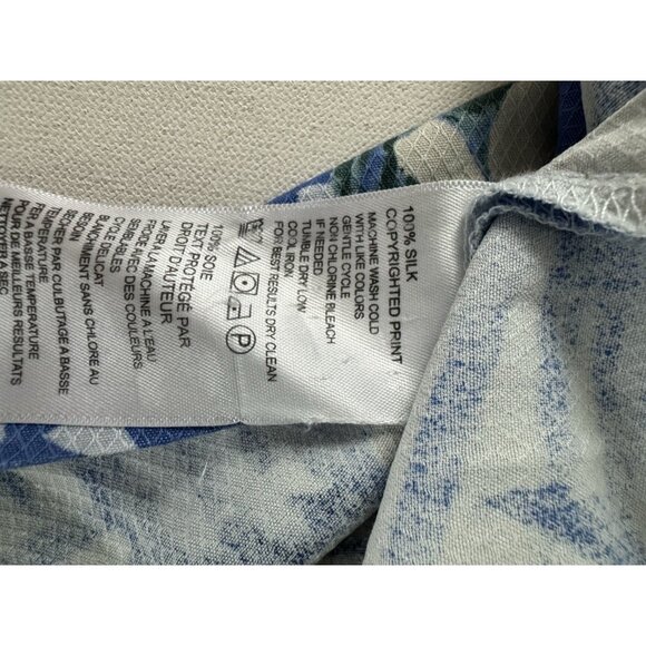 TOMMY BAHAMA Men's Blue/Multi Silk Short Sleeve Hawaiian Shirt Sz XXL - Picture 5 of 6